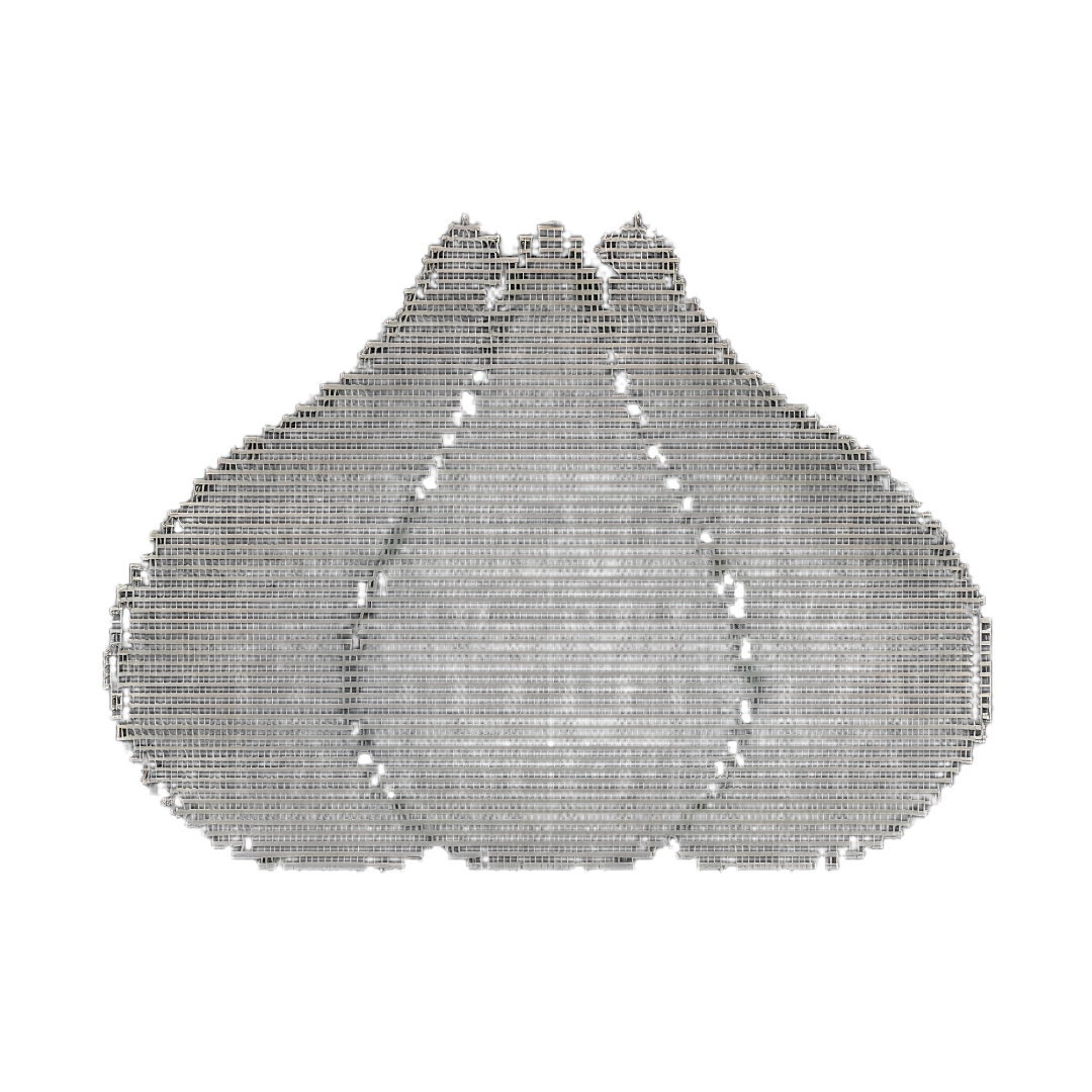 ASCII art garlic bulb